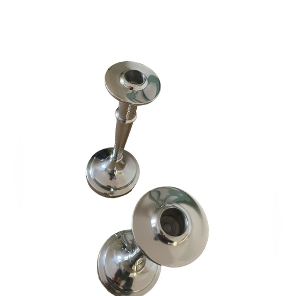 Vintage Godinger Hammered Silver Plate Candle Sticks - Picture 3 of 9